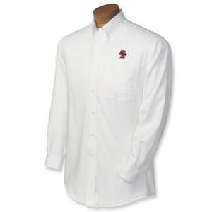 Boston College Eagles Men's LS Nailshead Sport Shirt - White